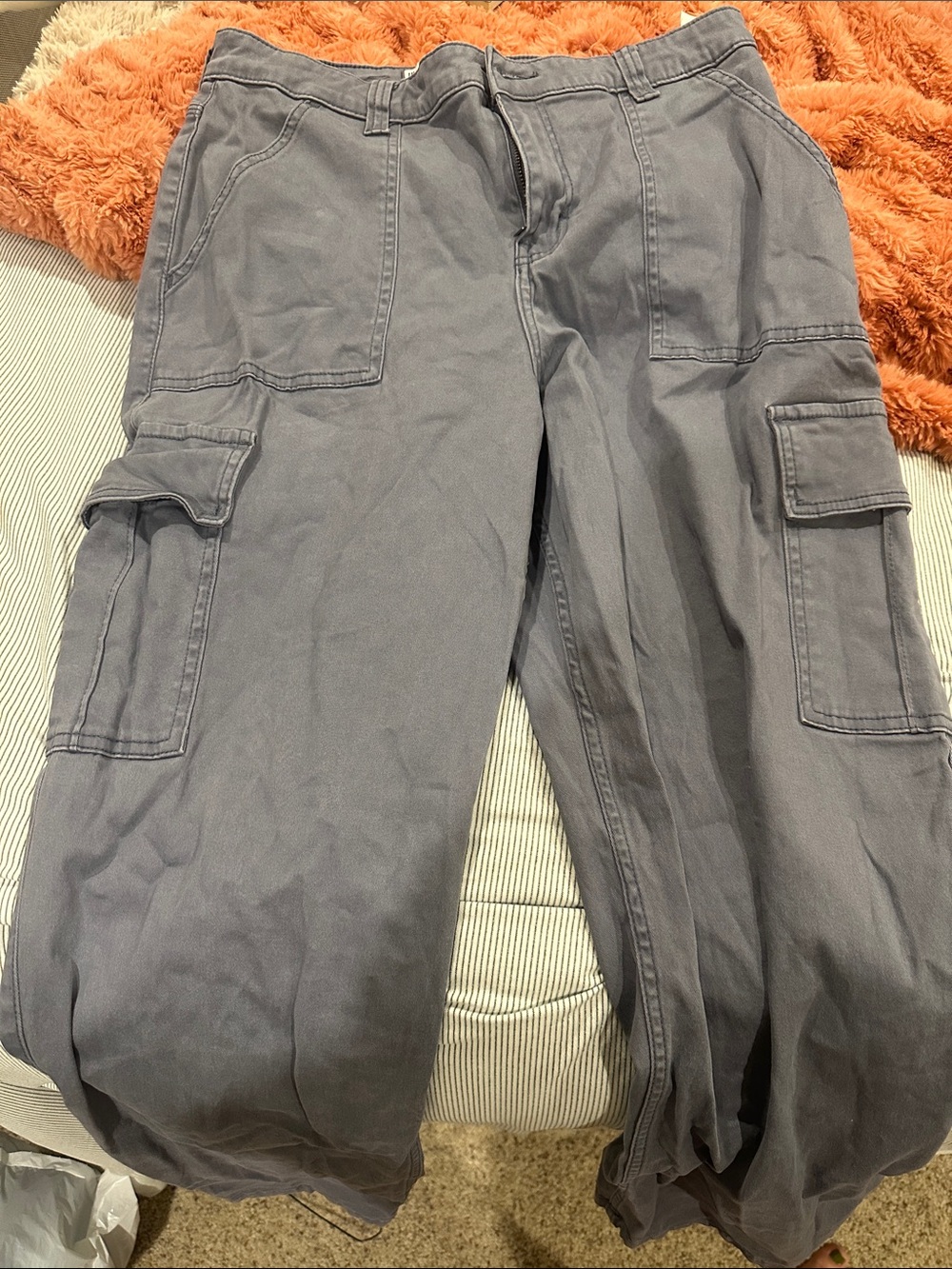 Hollister Gray Cargo Pants with Utility Pockets